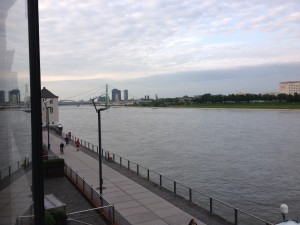 This is the view out my back door! Rhine river and promenade is a few steps (or leap) away. Really lovely!